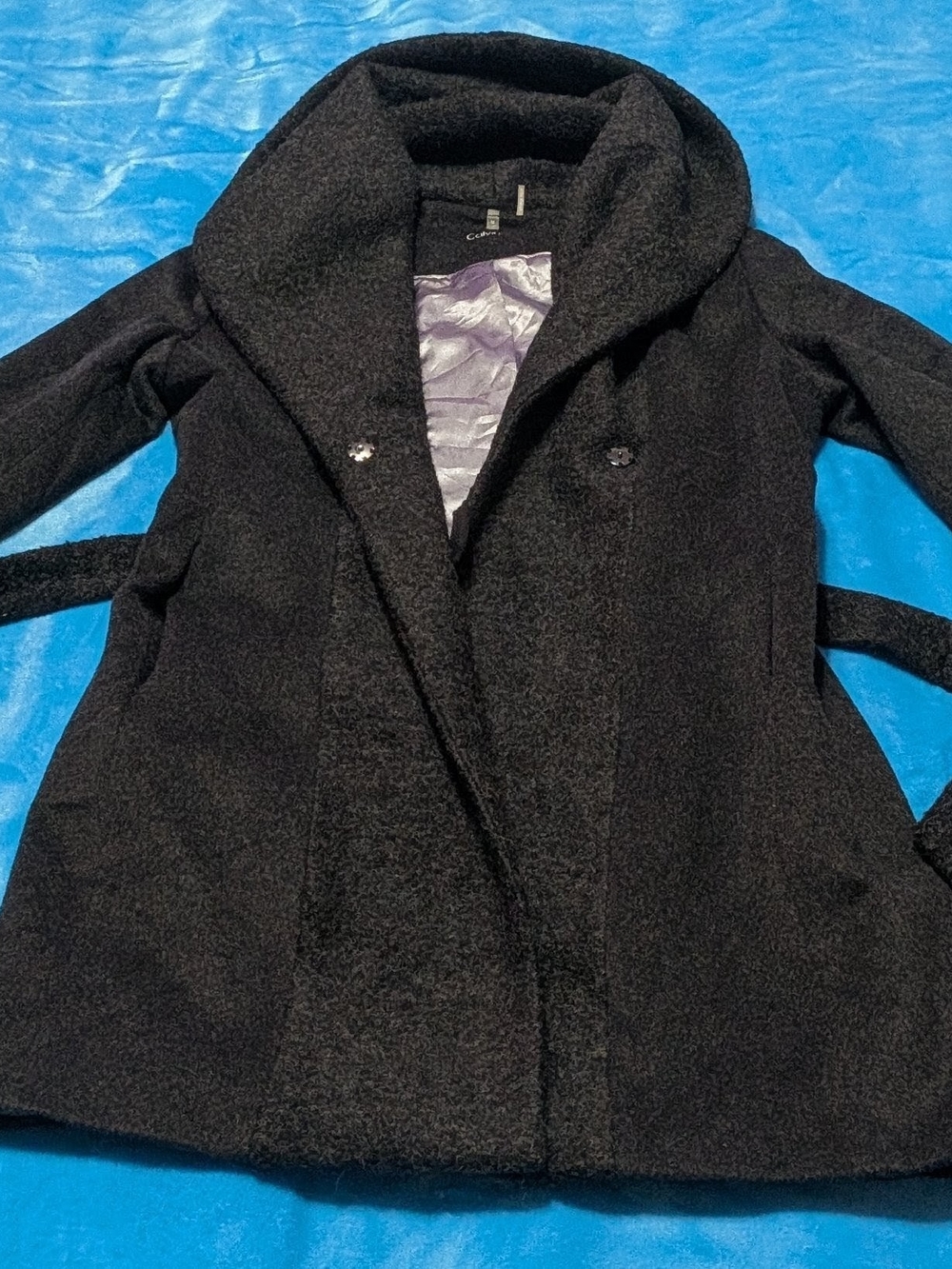 🖤 Wool Blend Belted Coat With Hood 🖤